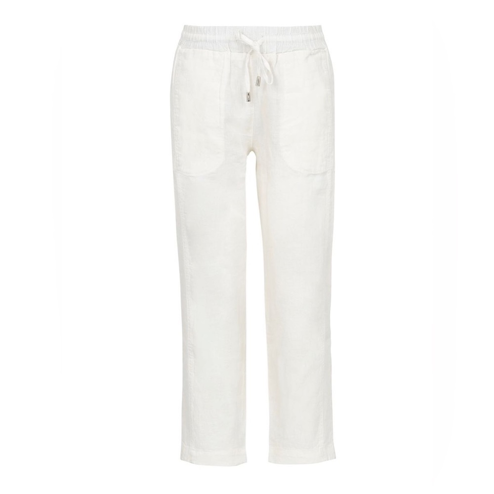 DOLCEZZA | Italian White Linen Pants